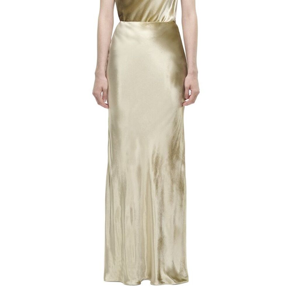 Adam Lippes Womens  Linnet Silk-Blend Skirt, Beige